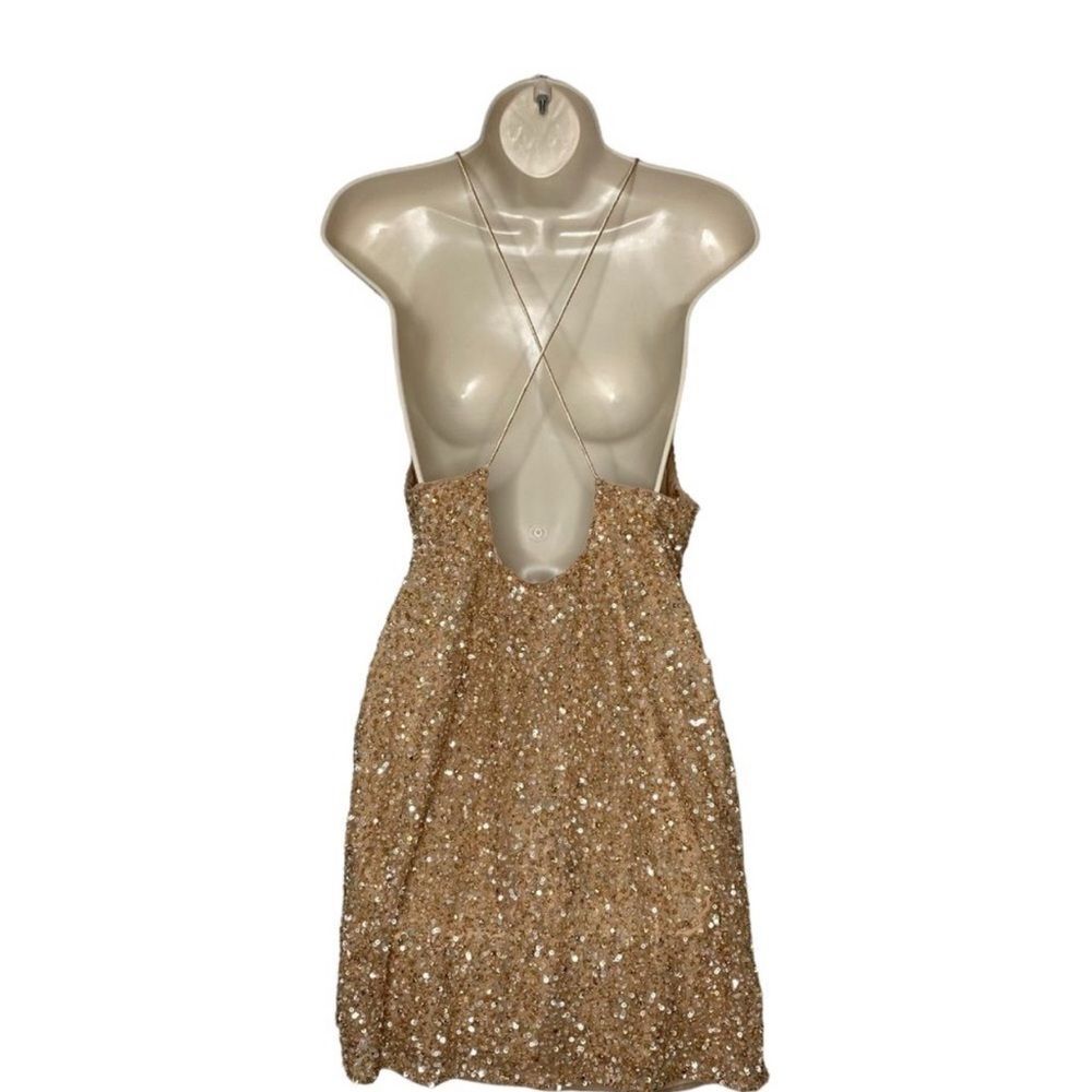 RETROFETE X REVOLVE MICH SEQUIN WOMEN'S DRESS NUDE L - Picture 10 of 16